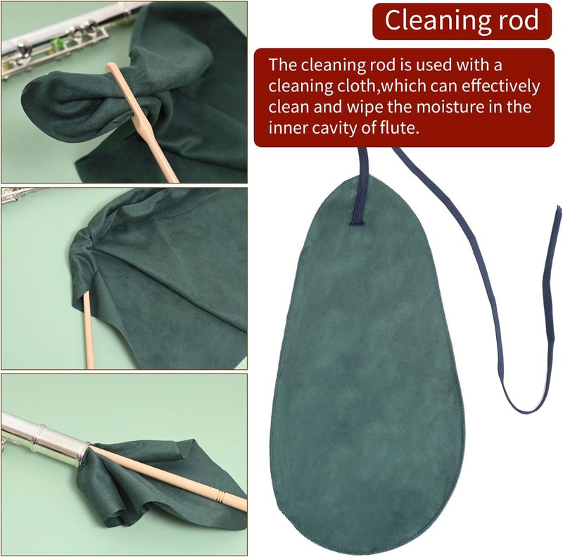 Dowite 9-in-1 Flute Cleaning Kit with Key Oil and Microfiber Swab, Professional Woodwind Care Set for Flute and Piccolo Maintenance, Includes Cleaning Rod, Mouthpiece Brush and Screwdriver, 6.4oz - Image 5